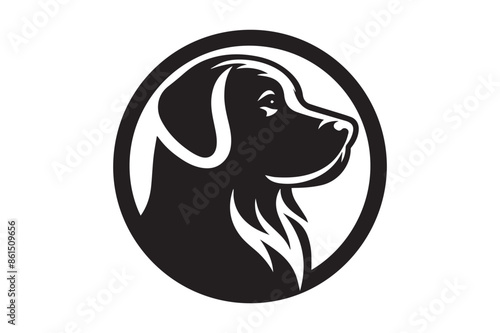 dog silhouette vector illustration, animal illustrations artwork and design