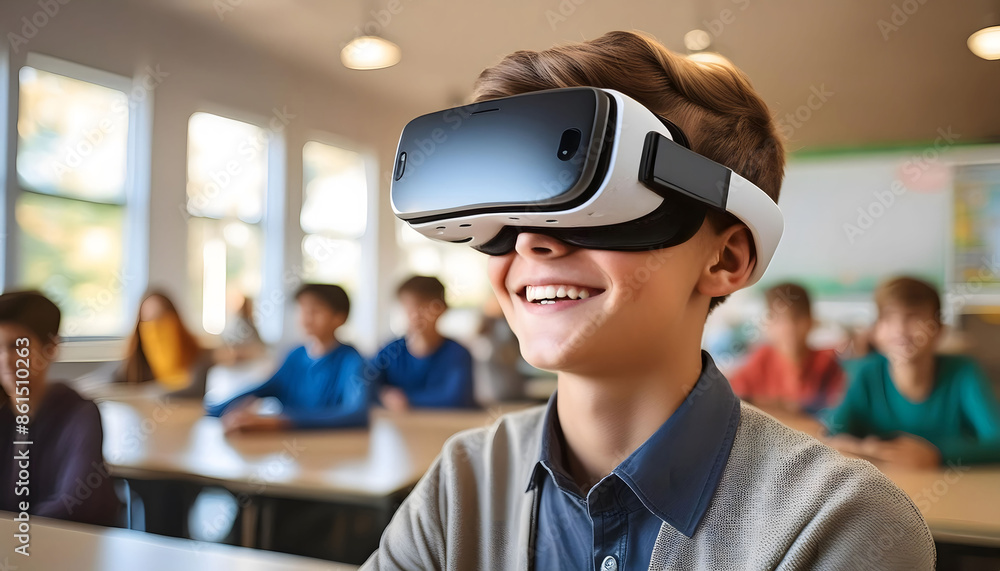 Close-Up of Student Using Virtual Reality for Learning Close-Up of Student Using Virtual Reality for Learning