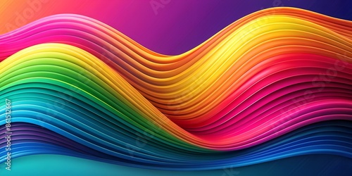 Colorful gradient wavy shape, creative abstract modern background
