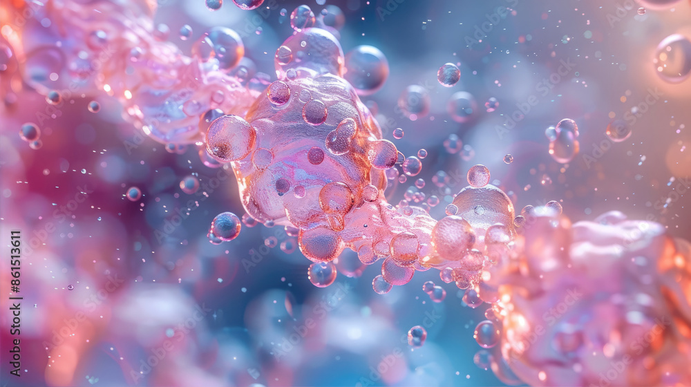 Colorful Abstract Molecular Structure Close-up Colorful Abstract Molecular Structure Close-up
