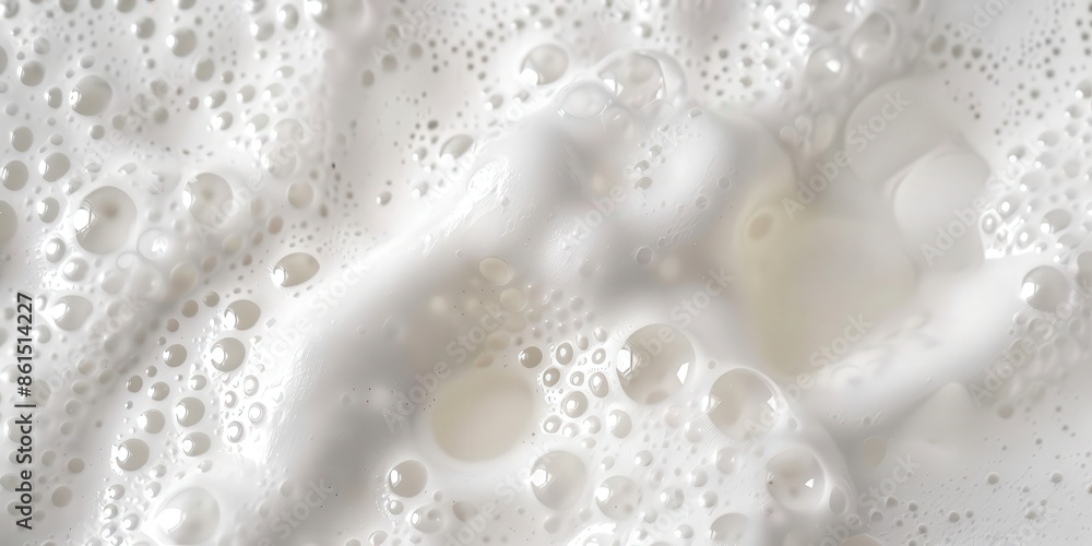 Abstract Texture of White Foamy Liquid Abstract Texture of White Foamy Liquid