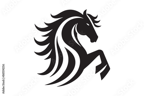 horse silhouette vector illustration, animal illustrations artwork and design