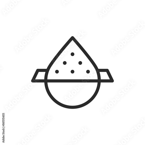 Water filtration, linear style icon. water purification and filtering process. Editable stroke width