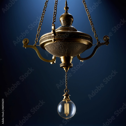 Ein Pendel mit Lampe photo