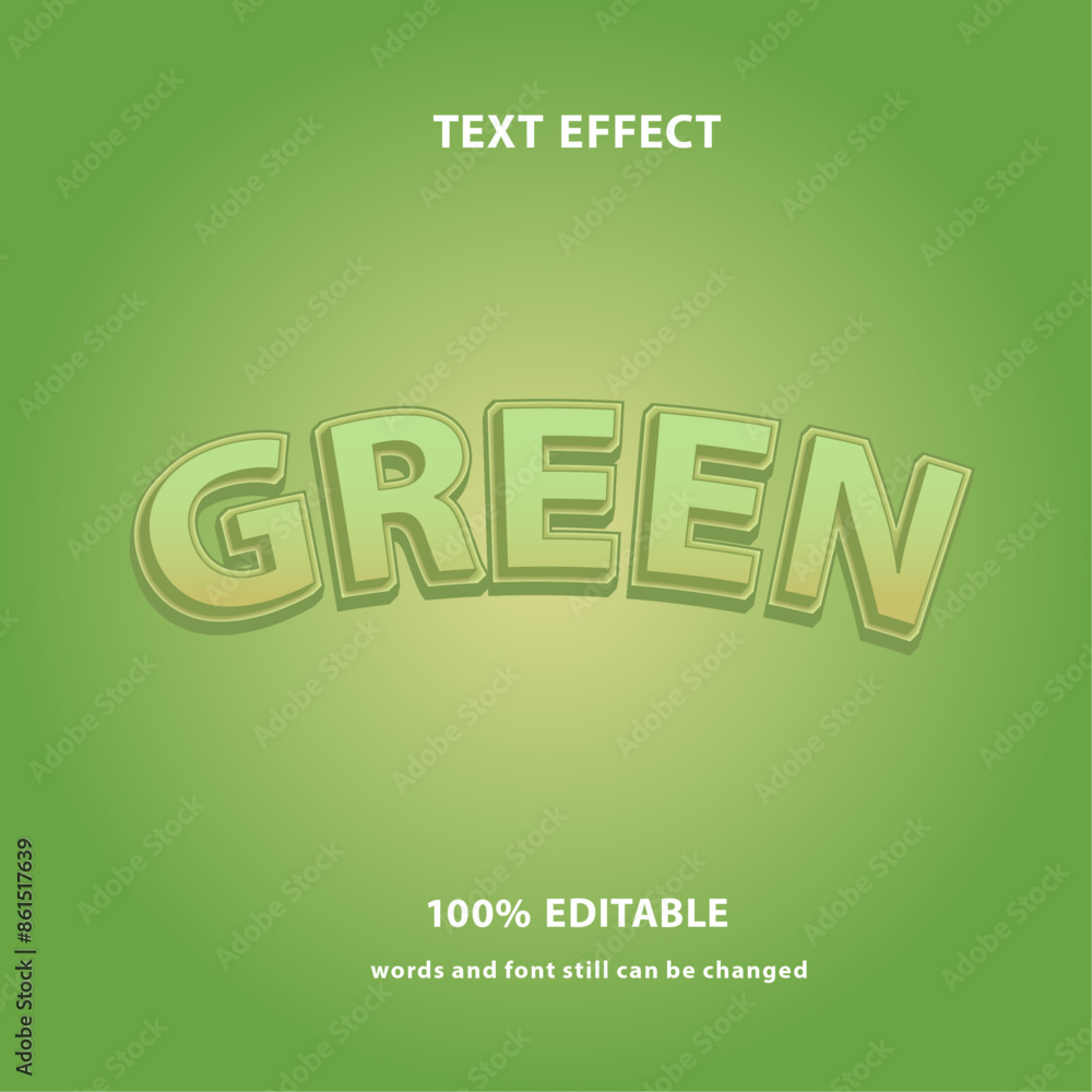 Green theme graphic text effect, changeable word for your design Green theme graphic text effect, changeable word for your design