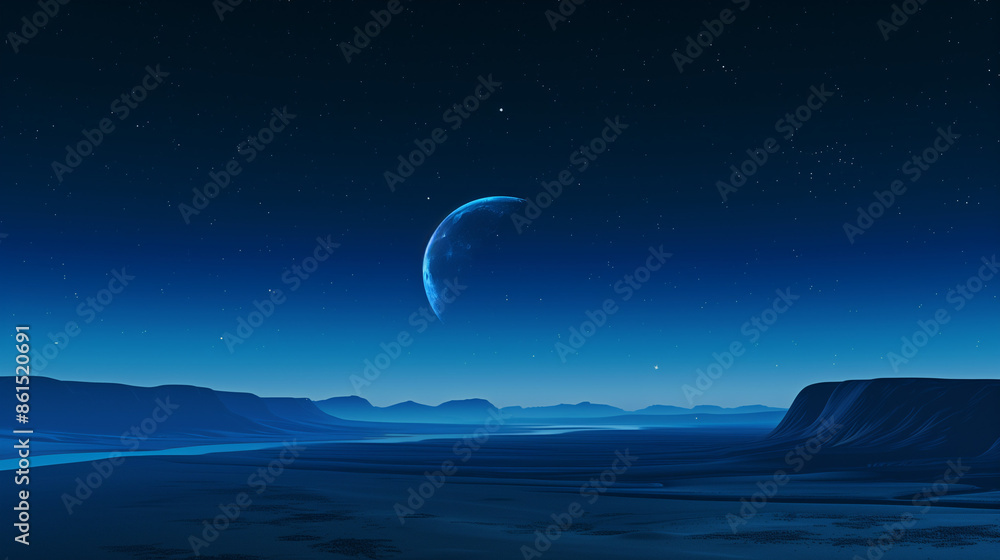 Obraz premium pure dark sky moon