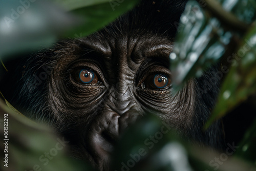 Cross River Gorilla in natural environment ultra-realistic photo photo