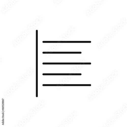 Text Align Left Icon Ideal for Writing Tools