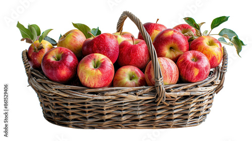 Apple Basket On Transparent Background