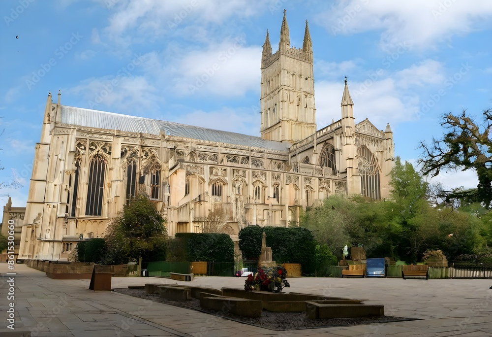 Fototapeta premium A view of Gloucester Cathedral