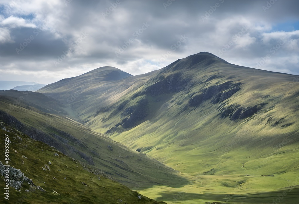 Fototapeta premium A view of Scarfel Pike in the Lake District
