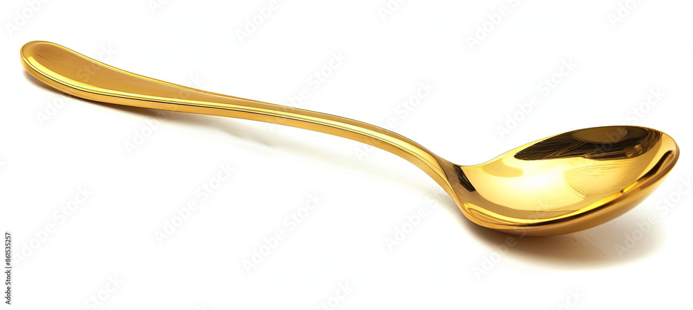 Golden spoon isolated on white background Golden spoon isolated on white background