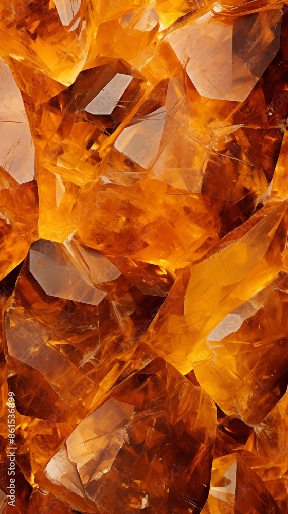 Citrine Gemstone, Abstract Image, Texture, Pattern Background, Wallpaper, Background, Cell Phone Cover and Screen, Smartphone, Computer, Laptop, Format 9:16 and 16:9 - PNG