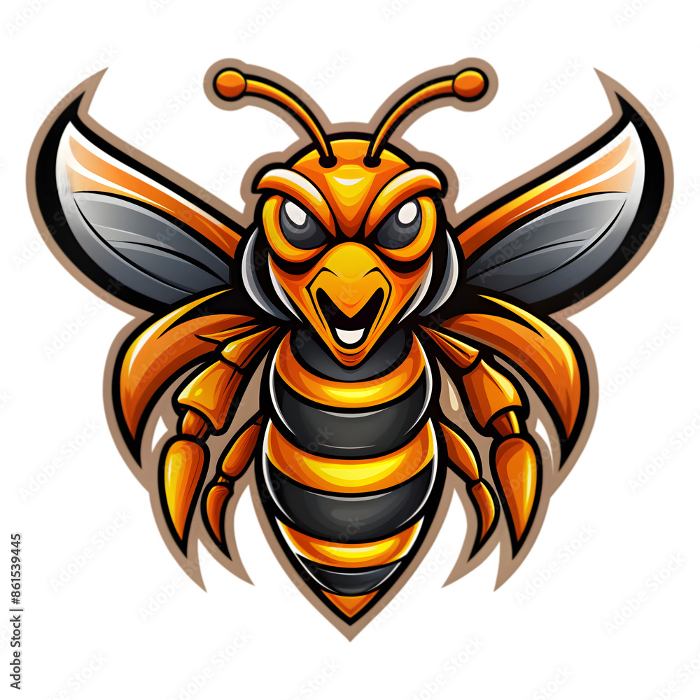 Asian giant hornet mascot logo Asian giant hornet mascot logo