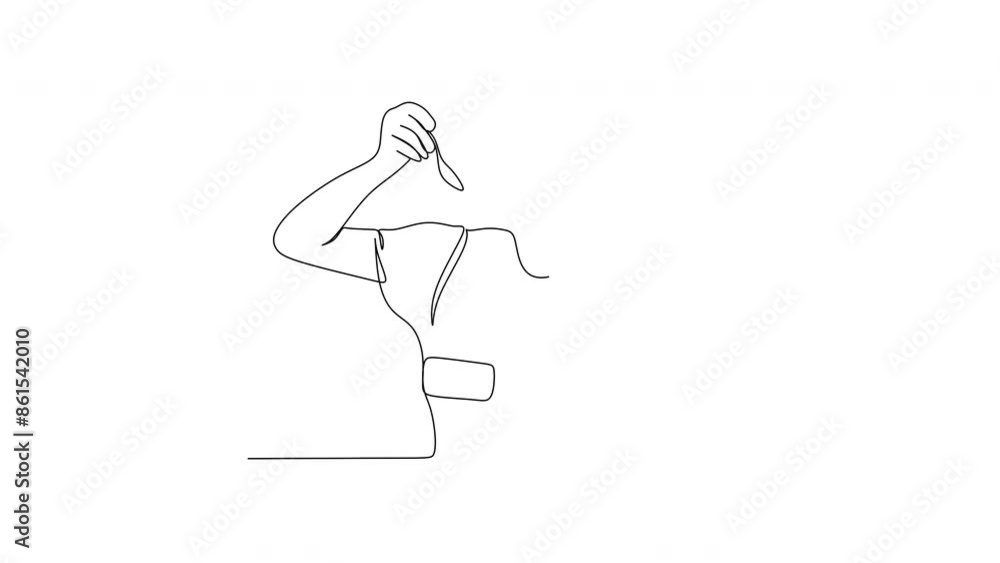 Line drawing of a chef. Vector illustration. Kitchen Line drawing of a chef. Vector illustration. Kitchen
