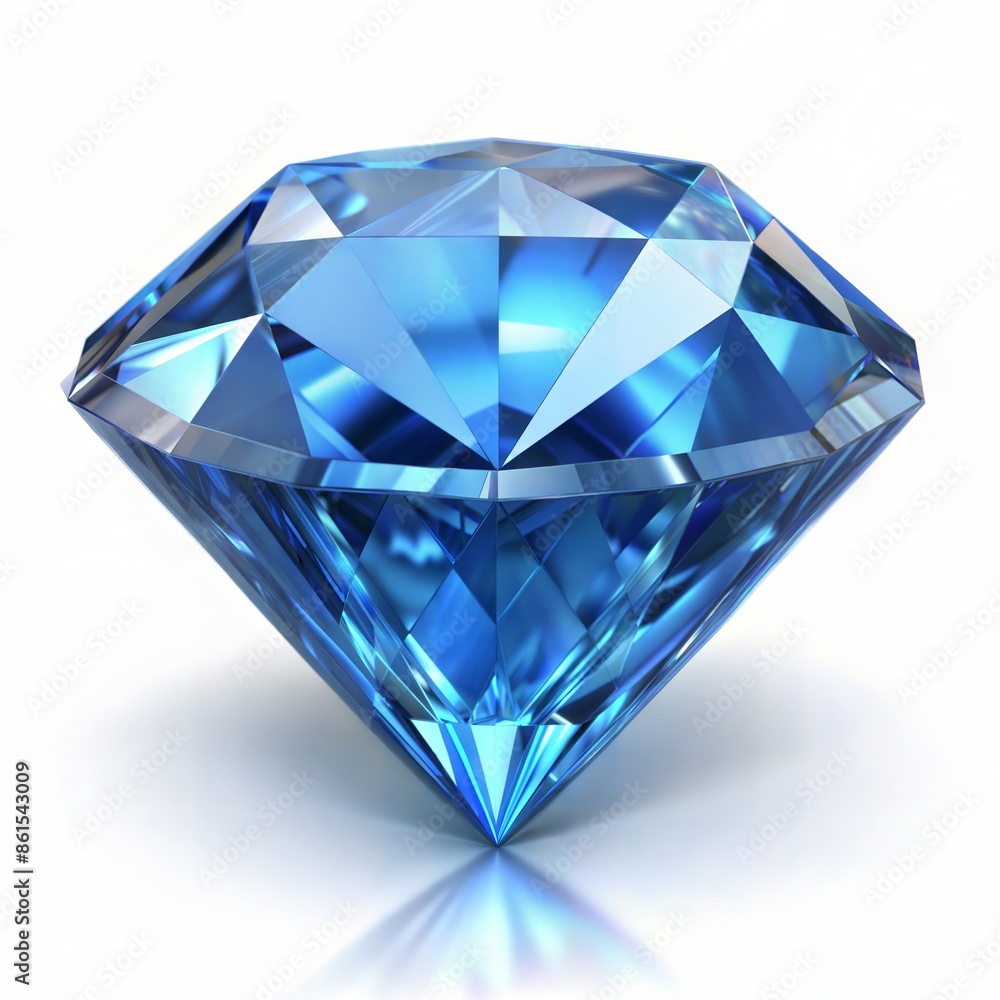 Shiny blue diamond or jewel icon, vector illustration for luxury jewelry design Shiny blue diamond or jewel icon, vector illustration for luxury jewelry design