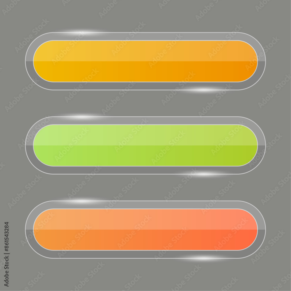 Glossy glass buttons in different colors. Glossy glass buttons in different colors.