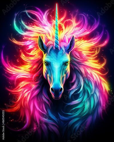 Neon Fantasy Unicorn