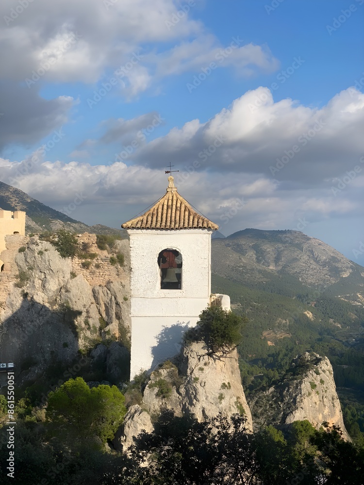 Guadalest Castle (El Castell de Guadalest), under a bright blue sky, is one of Spain's most visited castles, located in the province of Alicante. Guadalest Castle (El Castell de Guadalest), under a bright blue sky, is one of Spain's most visited castles, located in the province of Alicante.