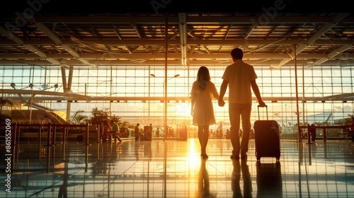 Airport Goodbye: Romantic Moment Captured © Andrii 