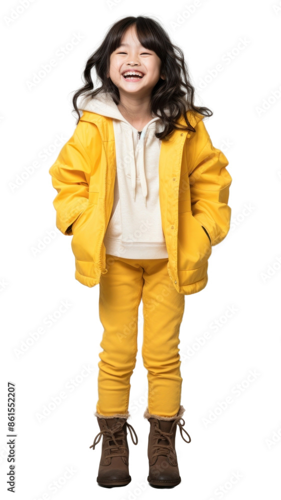 PNG East Asian female kid raincoat fashion jacket. PNG East Asian female kid raincoat fashion jacket.
