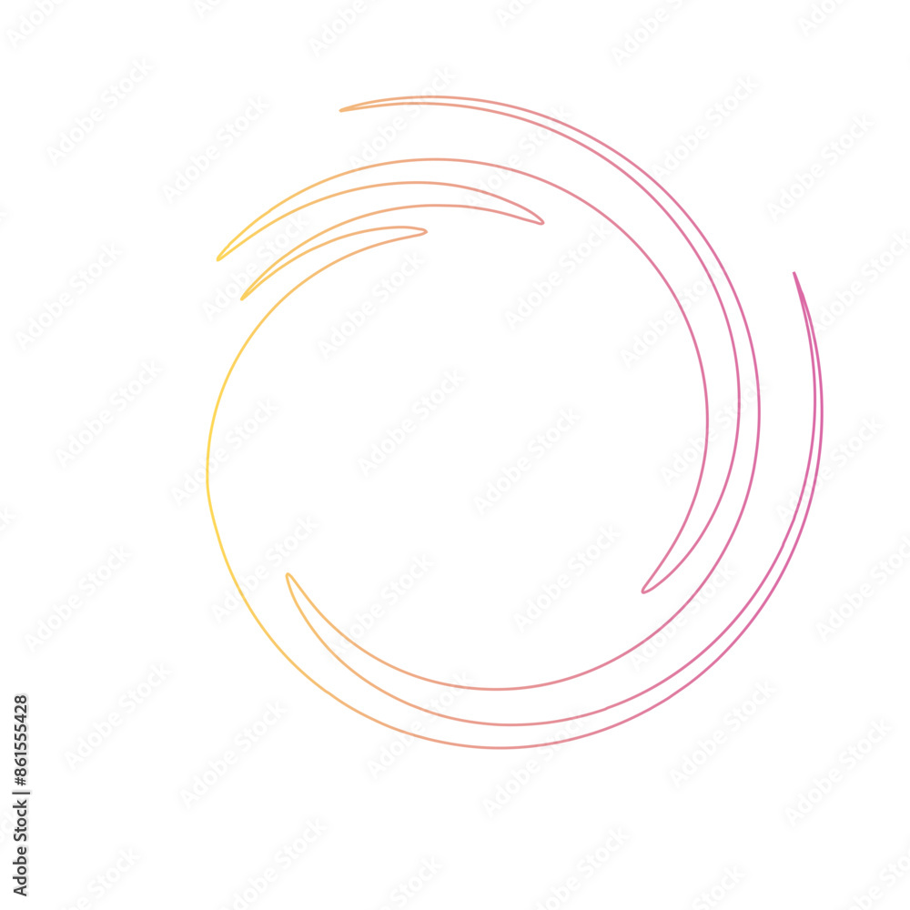 Obraz premium Linestroke Spiral Gradient shape