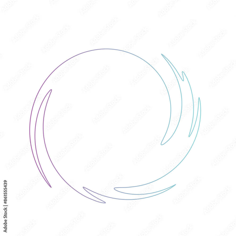 Obraz premium Linestroke Spiral Gradient shape