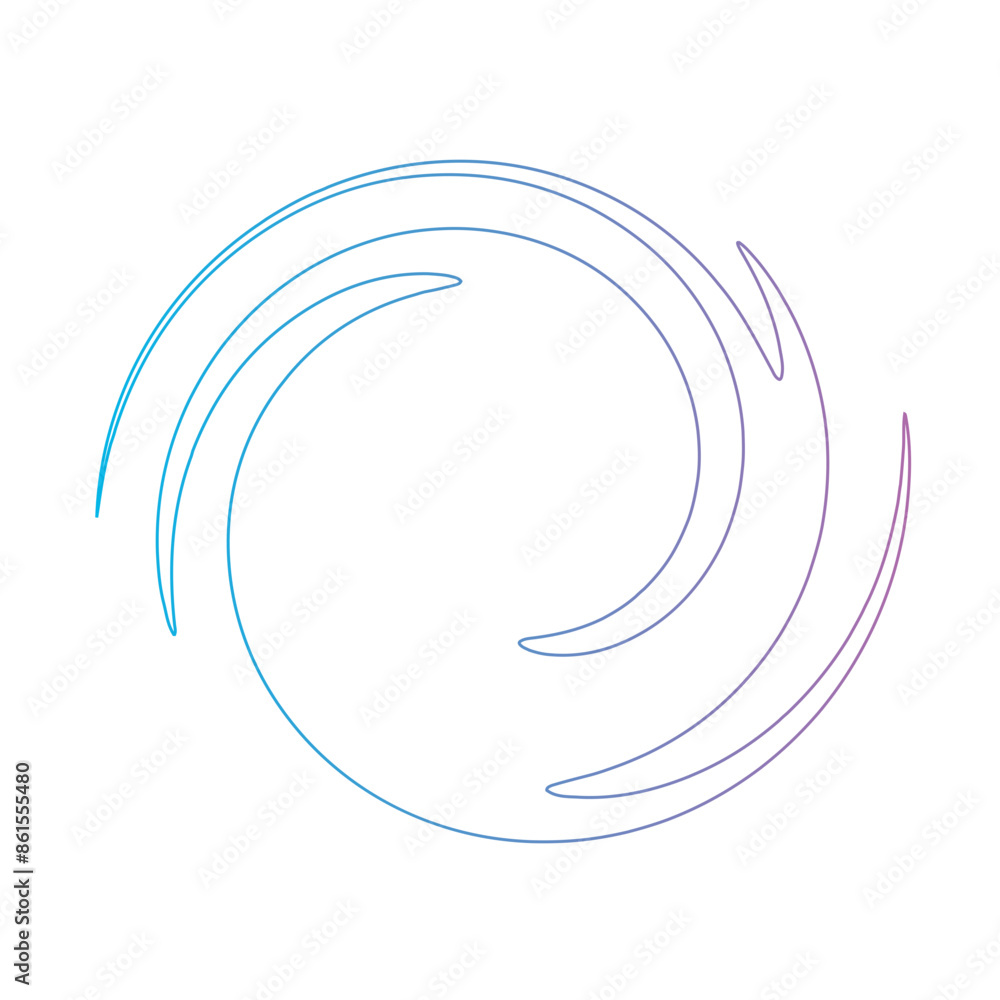 Fototapeta premium Linestroke Spiral Gradient shape
