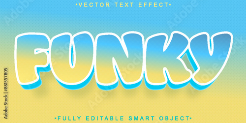 Cartoon Funky Vector Fully Editable Smart Object Text Effect