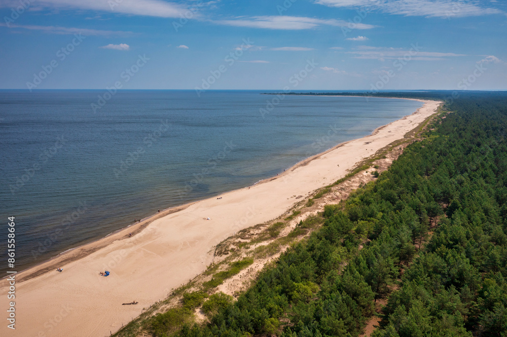 Beautiful scenery of Baltic Sea beach in Sobieszewo at summer , Poland Beautiful scenery of Baltic Sea beach in Sobieszewo at summer , Poland