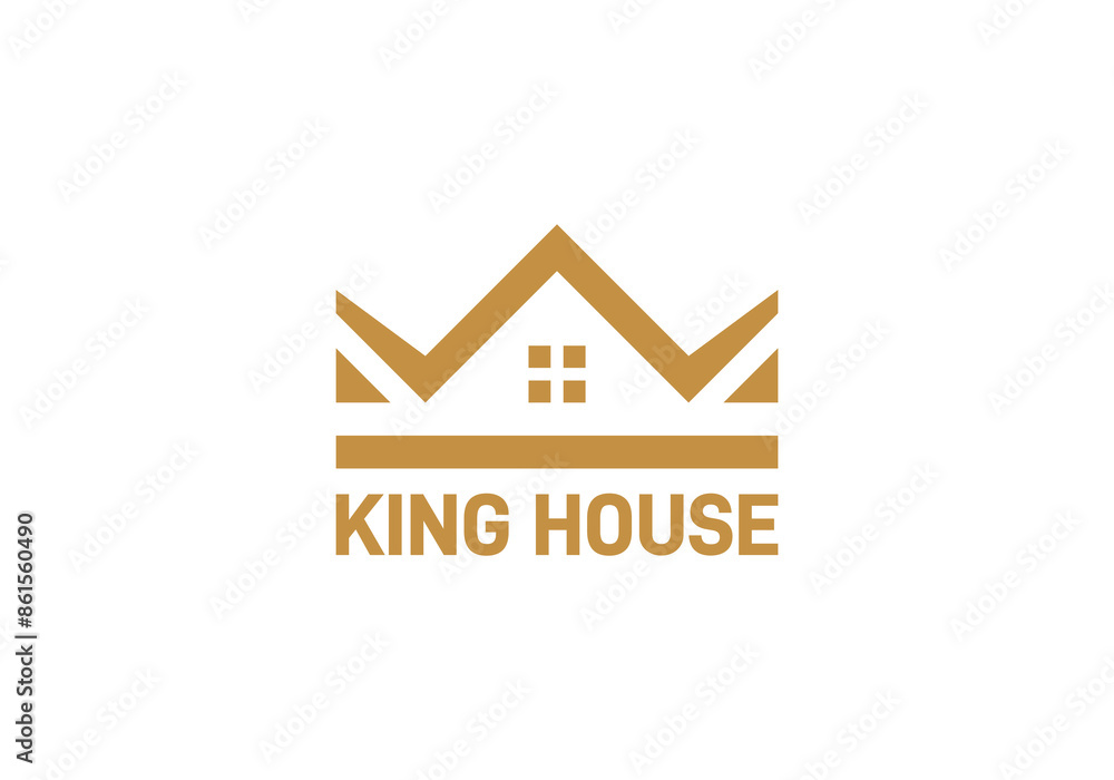 crown home logo design. simple creative icon vector crown home logo design. simple creative icon vector