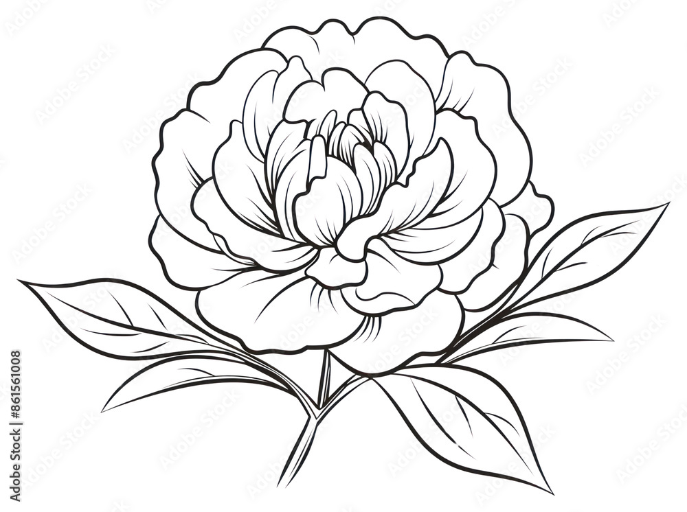 PNG Peony doodle pattern drawing flower. PNG Peony doodle pattern drawing flower.