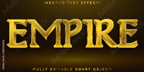 Golden Historic Empire Vector Fully Editable Smart Object Text Effect
