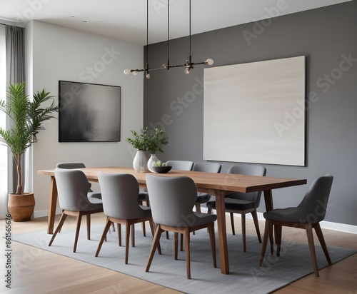 Wallpaper Mural Frame mockup, ISO A paper size. Bedroom poster mockup. Modern interior design. Living room Interior mockup with house background. 3D render Torontodigital.ca