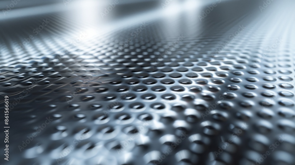 The smooth, cool metal surface reveals faint circular patterns from the polishing process The smooth, cool metal surface reveals faint circular patterns from the polishing process
