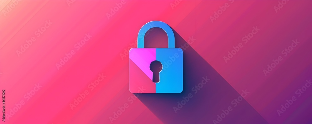 Minimalist Padlock Icon with Clean Lines and Modern Simplistic Concept Minimalist Padlock Icon with Clean Lines and Modern Simplistic Concept