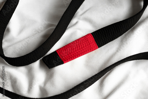 Canvas Print A Brazilian Jiu Jitsu Gi and a Black Belt