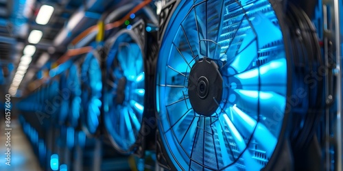 Active server fan cooling system for data center technology in constant motion. Concept Data Center Cooling, Active Server Fans, Technology in Motion, Efficient Cooling System