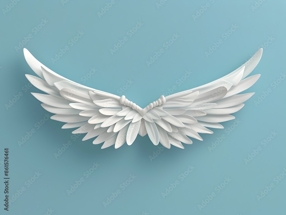Winged Email Icon Symbolizing Efficient and Fast Communication Concept in Clean Studio Setup Winged Email Icon Symbolizing Efficient and Fast Communication Concept in Clean Studio Setup