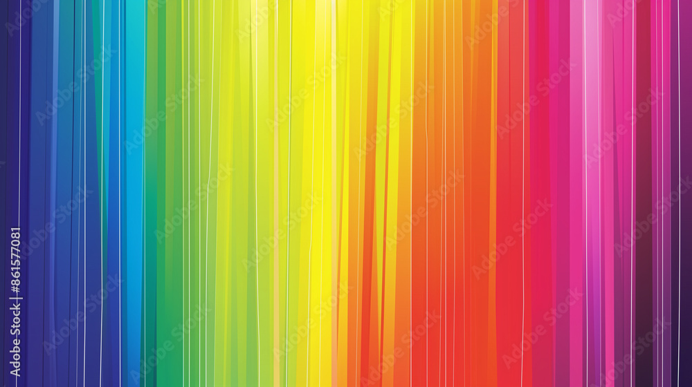 A rainbow is shown in full color, with each color distinctly visible. The rainbow appears to be a vibrant and cheerful scene, with the colors blending to create a sense of harmony A rainbow is shown in full color, with each color distinctly visible. The rainbow appears to be a vibrant and cheerful scene, with the colors blending to create a sense of harmony