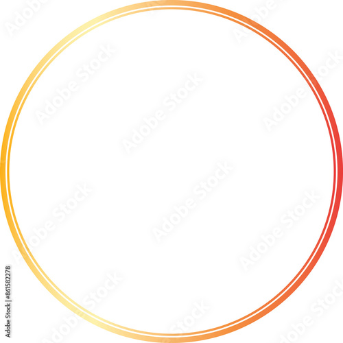 Gold circle frame luxury vector outline