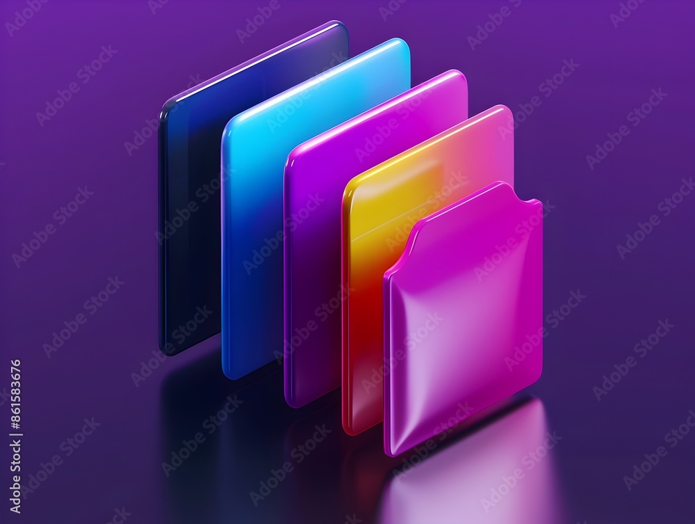Sleek 3D Folder Icon for Digital File Storage and Document Organization Sleek 3D Folder Icon for Digital File Storage and Document Organization
