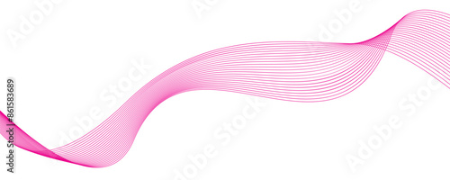 Abstract vector background with wavy lines. lines vector illustration. Curved wave. Modern flowing wavy lines. Futuristic technology concept. Suit for banner, poster, cover, brochure, flyer, website