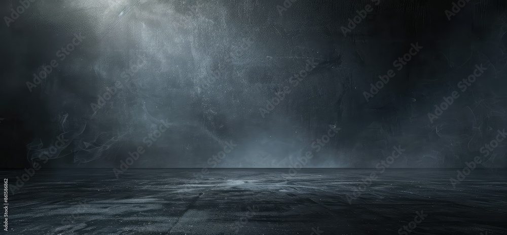 Spotlight on the dark concrete wall and floor. Spotlight on the dark concrete wall and floor.