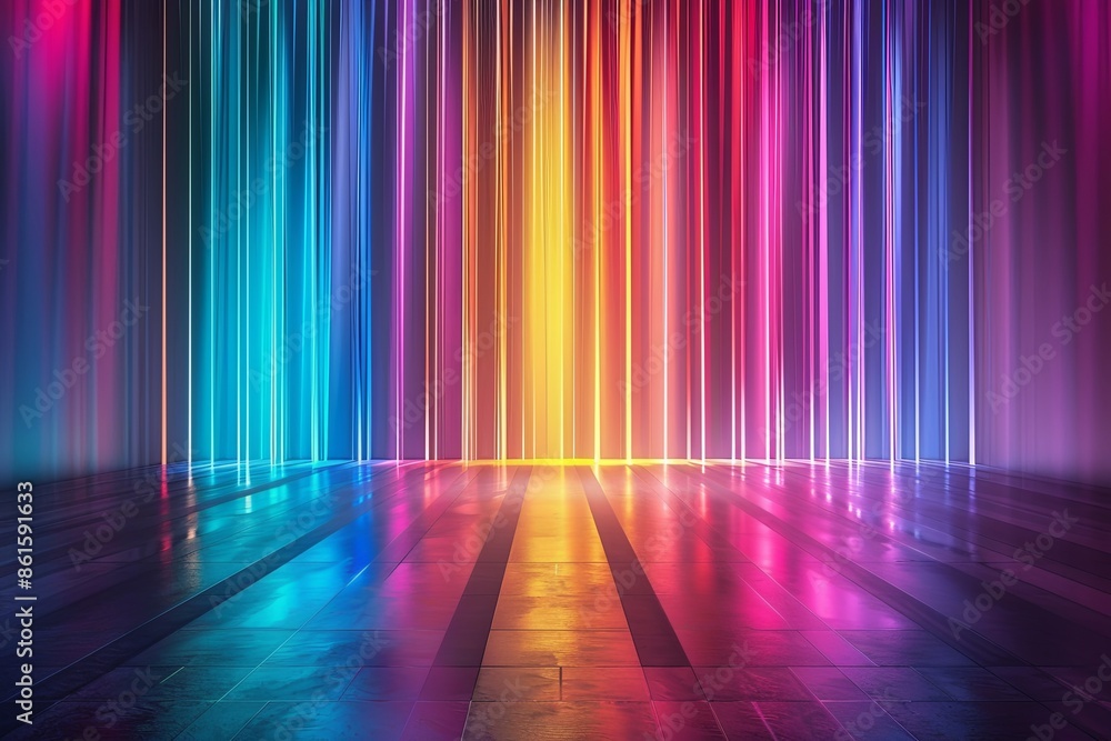 Abstract neon lights with colorful streaks on dark background. Artistic digital design. Abstract neon lights with colorful streaks on dark background. Artistic digital design.
