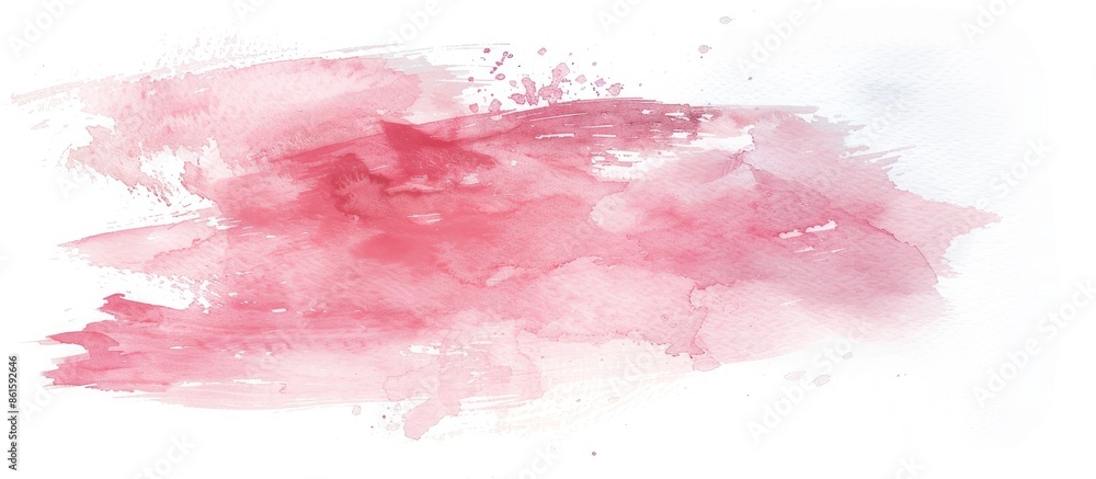Obraz premium Pink pastel watercolor brushstrokes forming an abstract design against a copy space image.