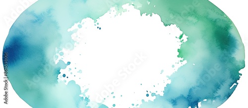 Hand-drawn watercolor circl...