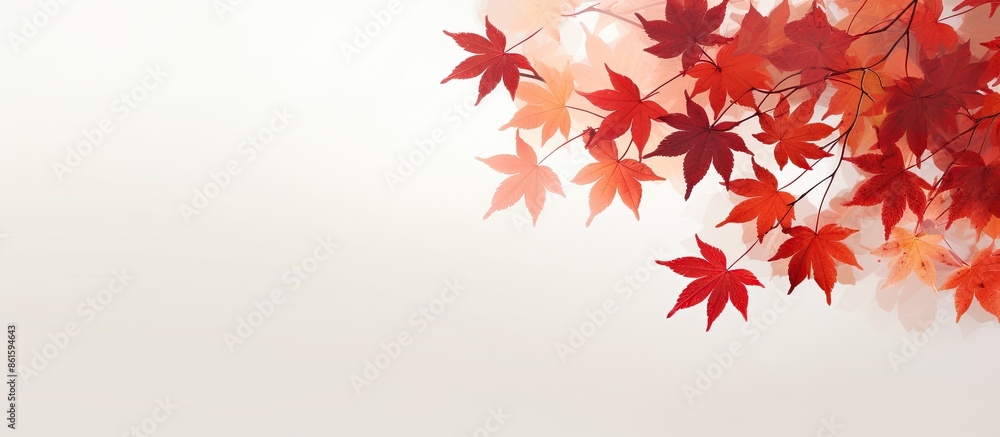 Autumn maple leaves against a light backdrop with copy space image. Autumn maple leaves against a light backdrop with copy space image.