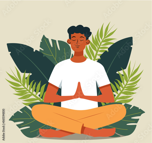 illustration of a person meditating