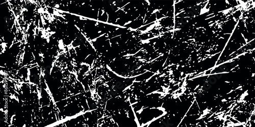 Worn wallpaper pattern design. Broken plaster and grunge damask effect. Distressed overlay texture design. Vector illustration, eps10.